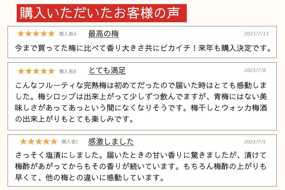 【2024年は終了】超完熟南高梅（後半日程）